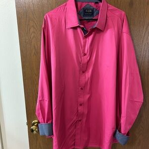 Flex Men's Vibrant Pink Dress Shirt